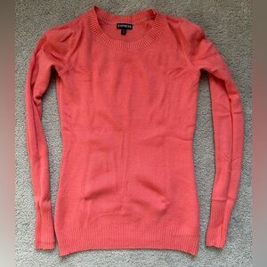 Express Women's Coral Crew Neck Sweater